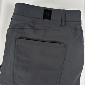 Vuori Meta Pants Mens 36 x 27 Dark Gray Chino Flat Front Golf Athleisure V430